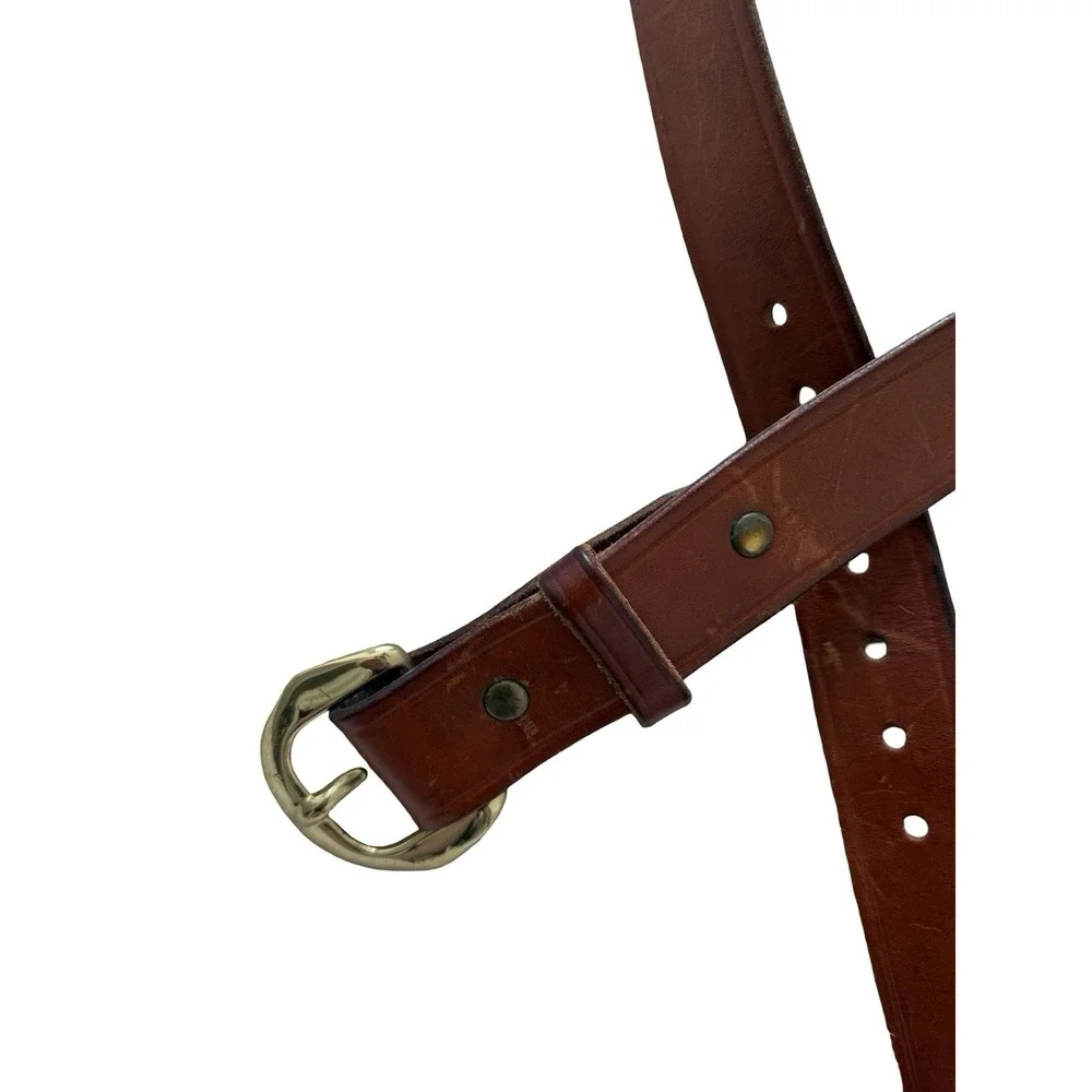 Andy‎ langlois leather belt with brass XL